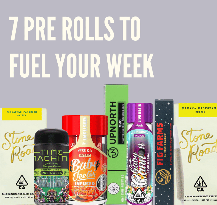 Jeeter, Stone Road, Time Machine, UpNorth and Fig Farms prerolls, all available at Xzibit's West Coast Cannabis in Marina Del Rey.